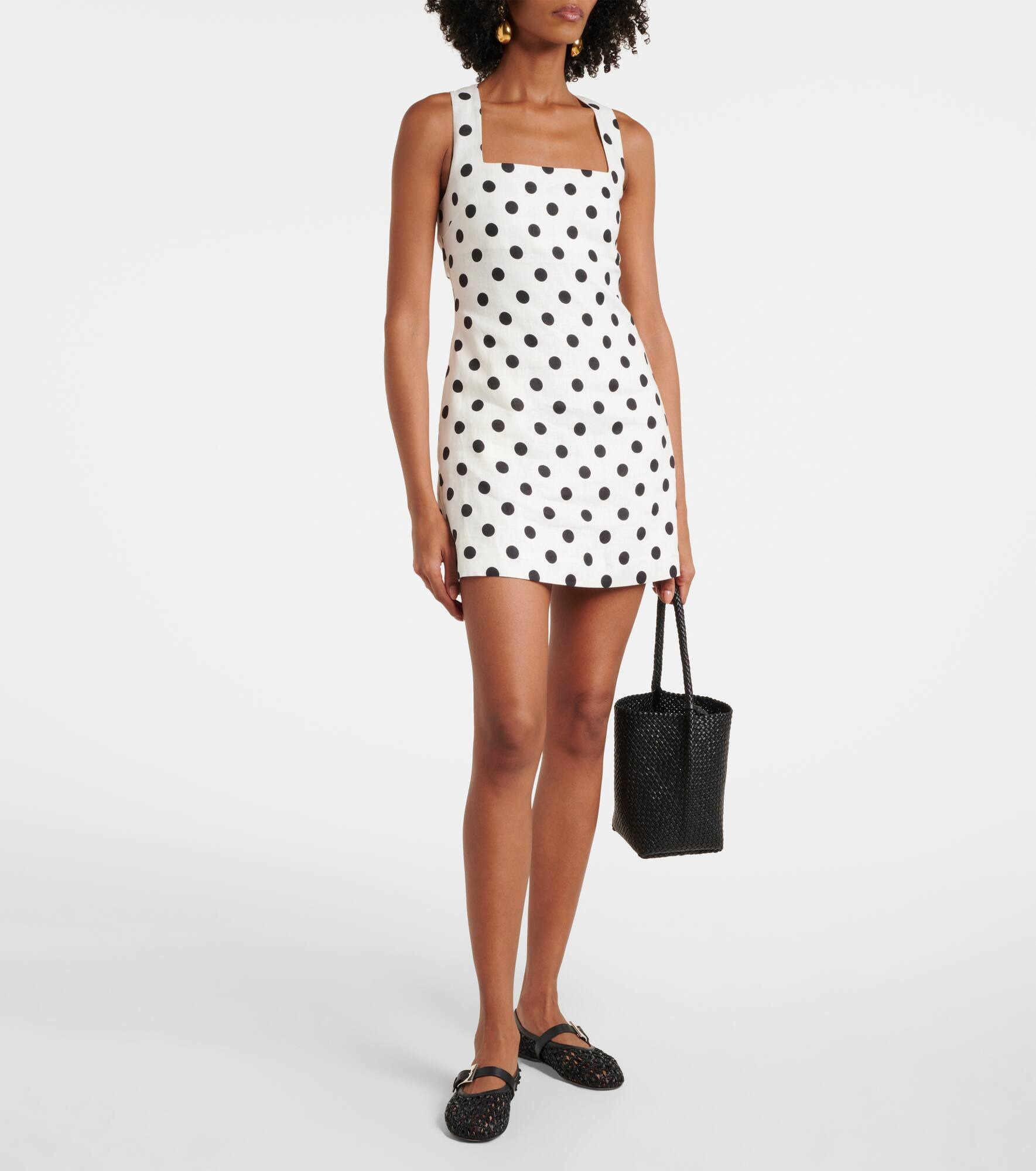 Alice polka-dot linen minidress - 2