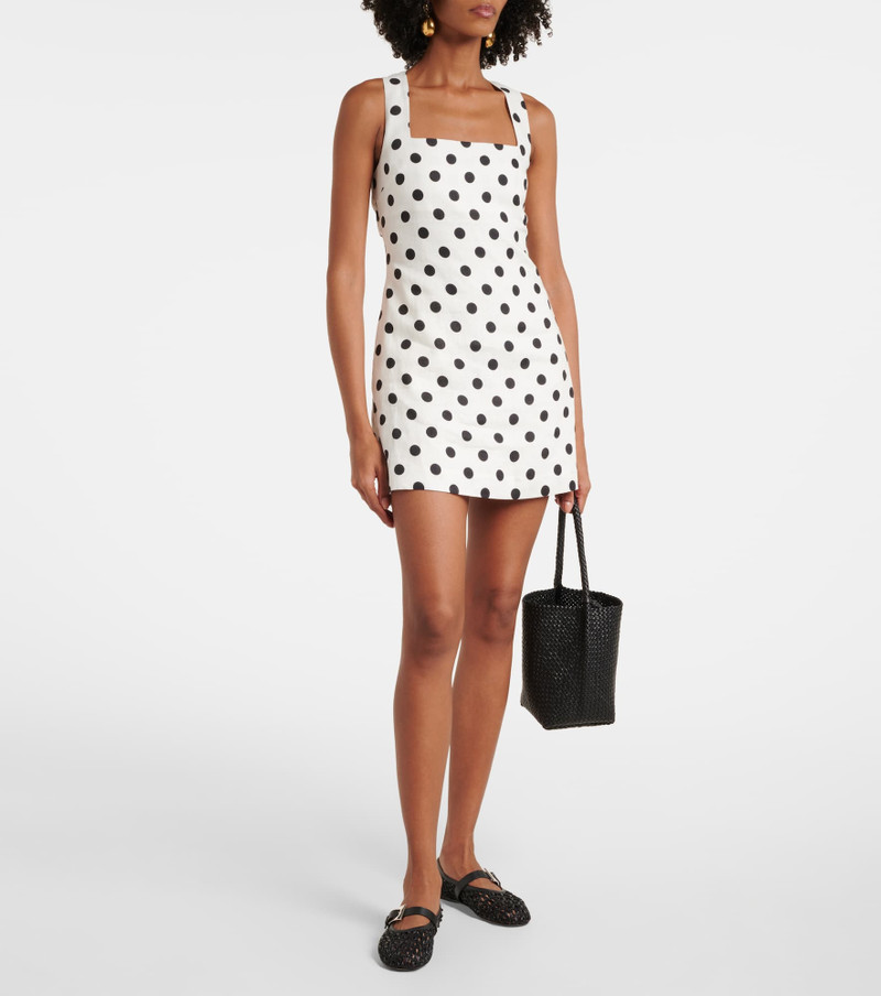 POSSE Alice polka-dot linen minidress outlook