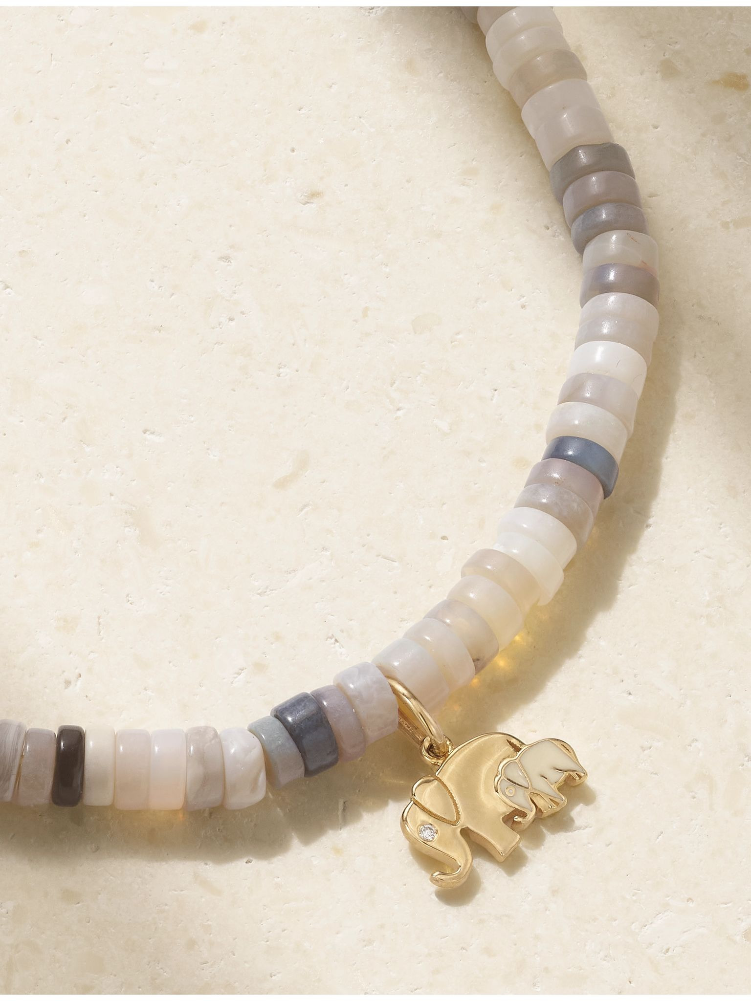 Elephant Family 14-karat gold, enamel, opal and diamond bracelet Gold - 3