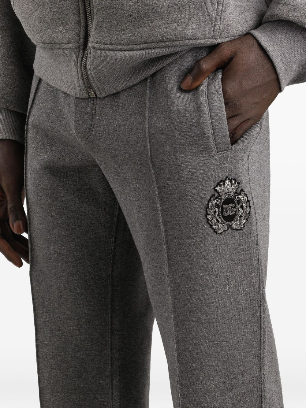 logo-embroidered side-stripe track pants - 4