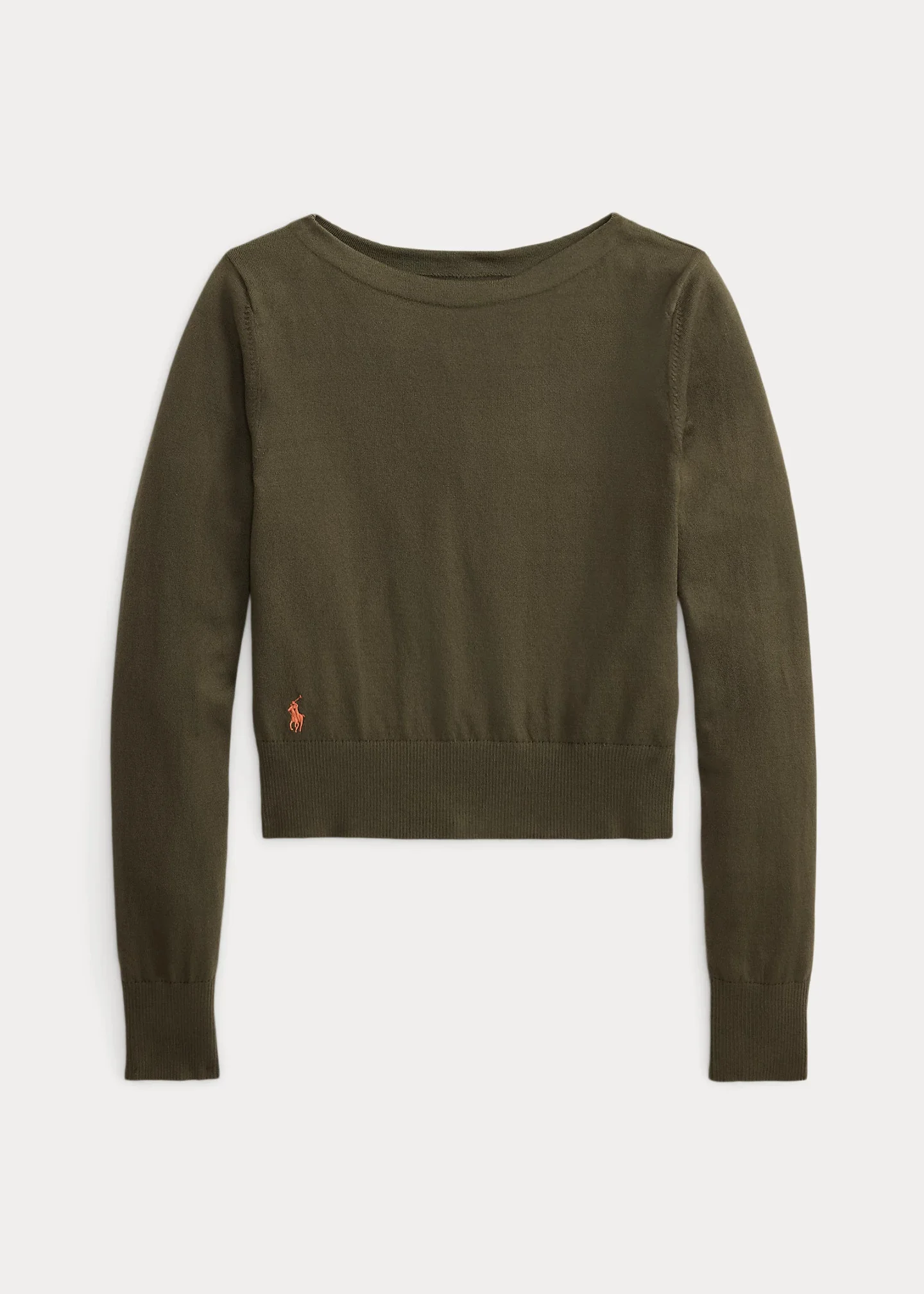 Cotton-Blend Boatneck Sweater - 1