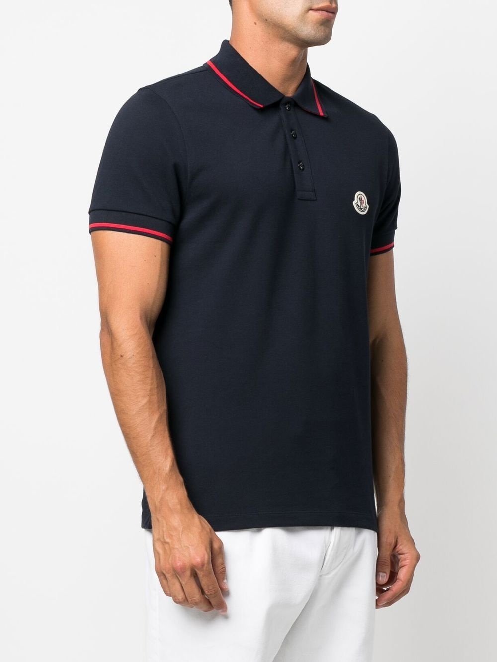 logo-patch polo shirt - 3