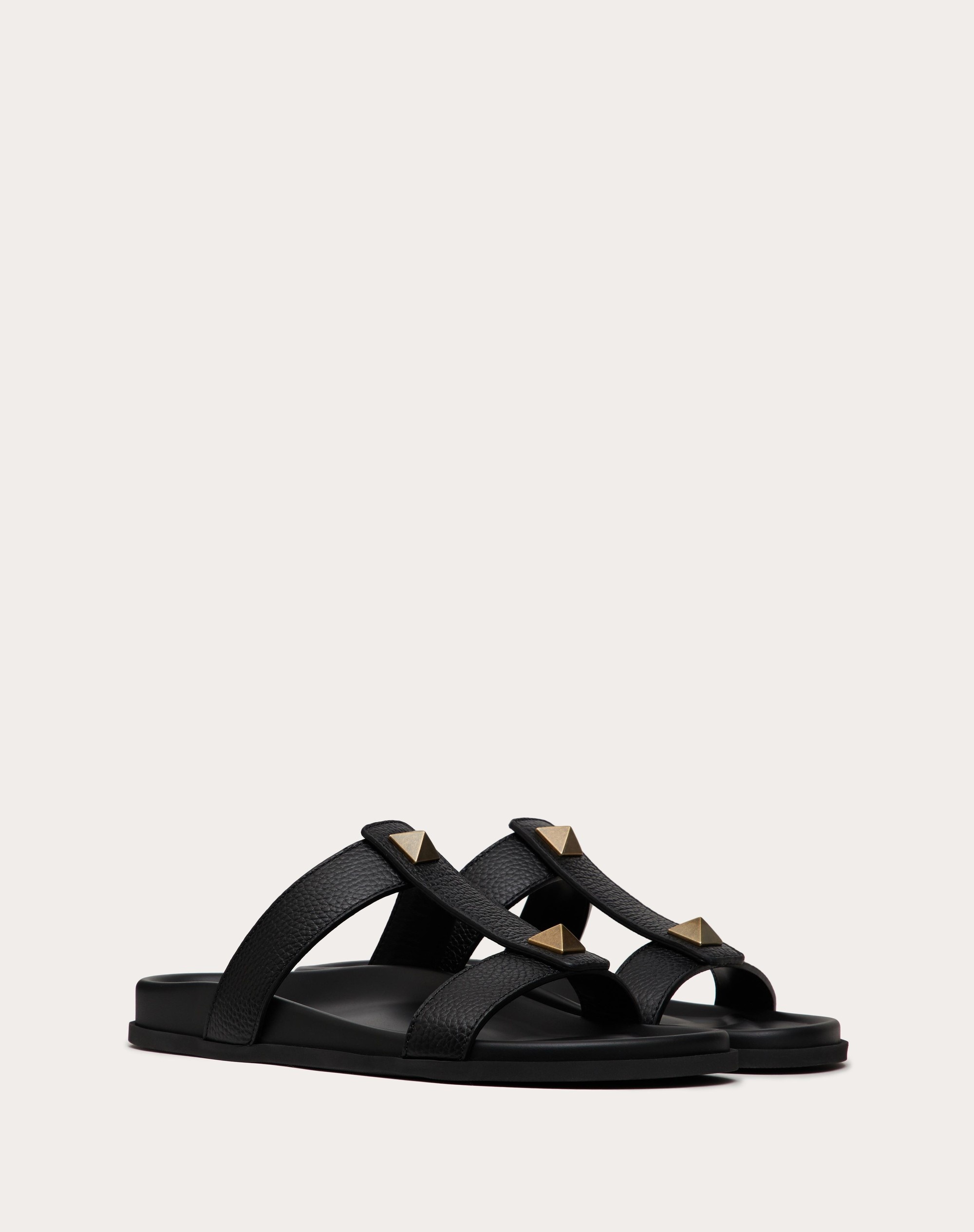 ROMAN STUD SLIDE SANDAL IN ELK-PRINT CALFSKIN - 2