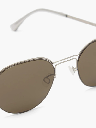 MYKITA X Maison Margiela stainless-steel sunglasses outlook