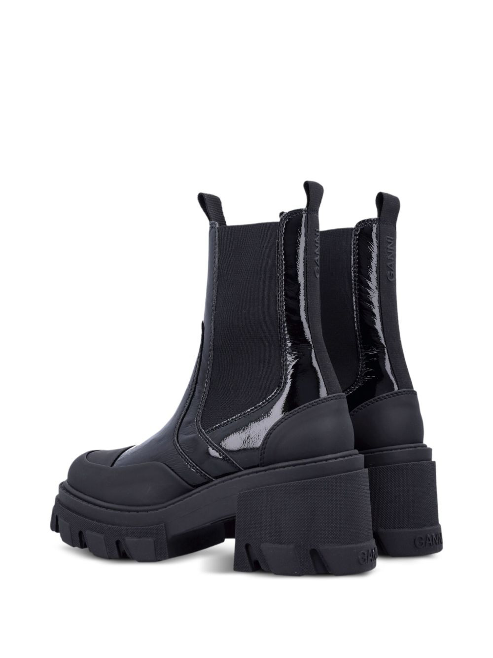 patent-leather cleated Chelsea boots - 3