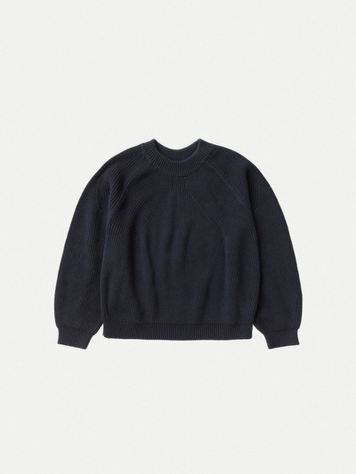 Nudie Jeans Fia Ribbed Sweater Navy outlook