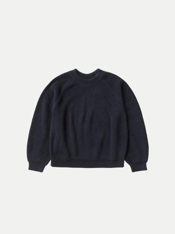 Fia Ribbed Sweater Navy - 1