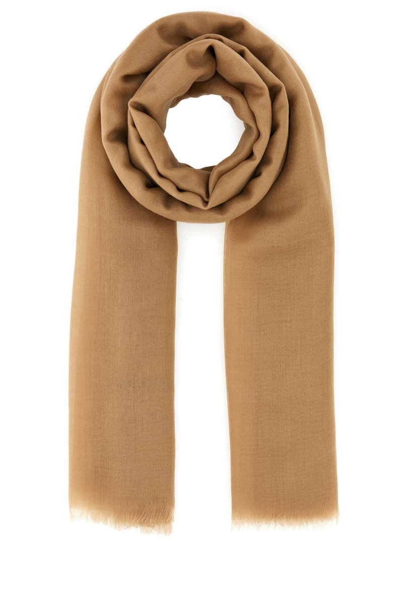 Salvatore Ferragamo Women Camel Cashmere Scarf - 1
