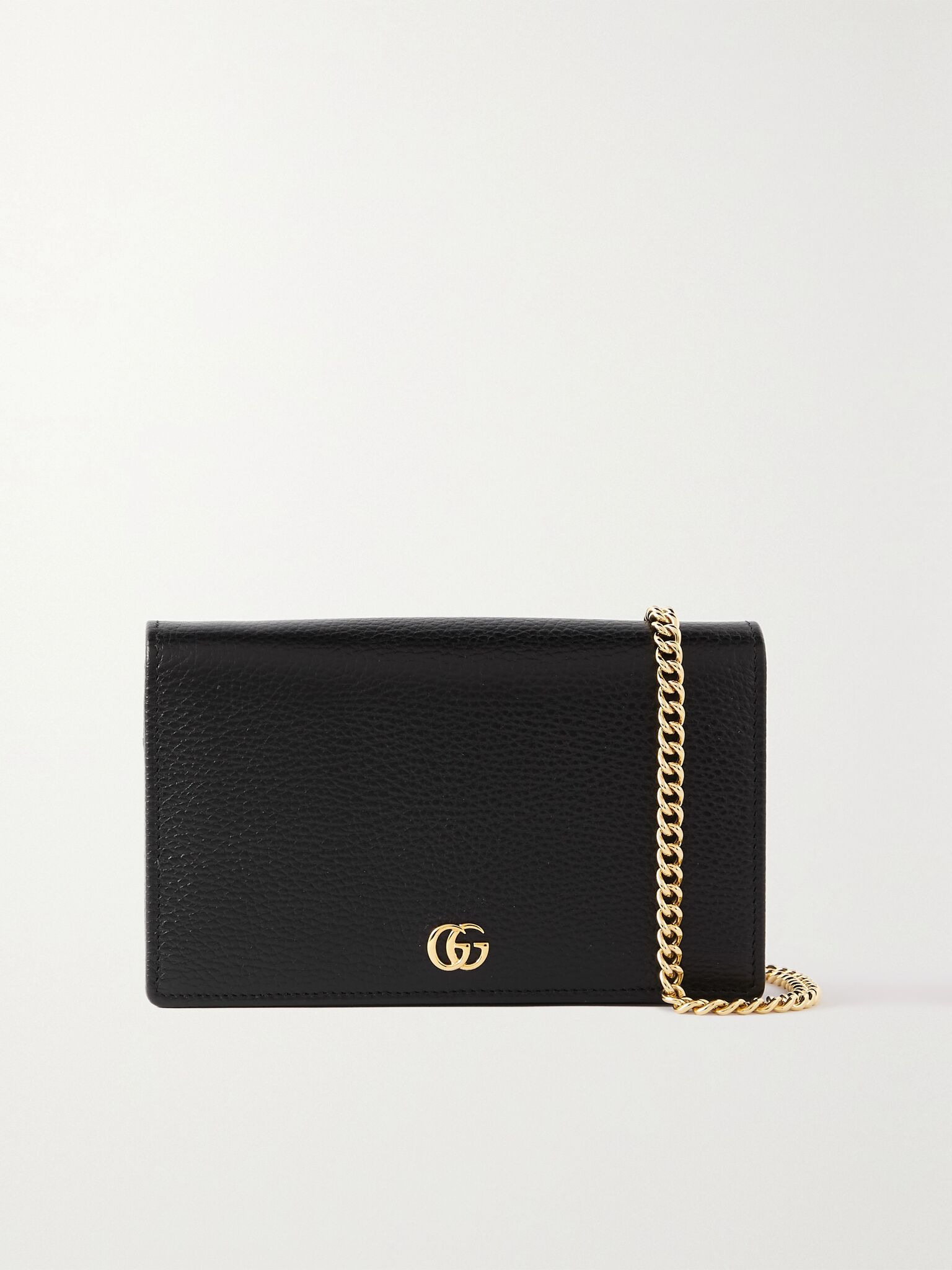 Petite Marmont textured-leather wallet Black - 1