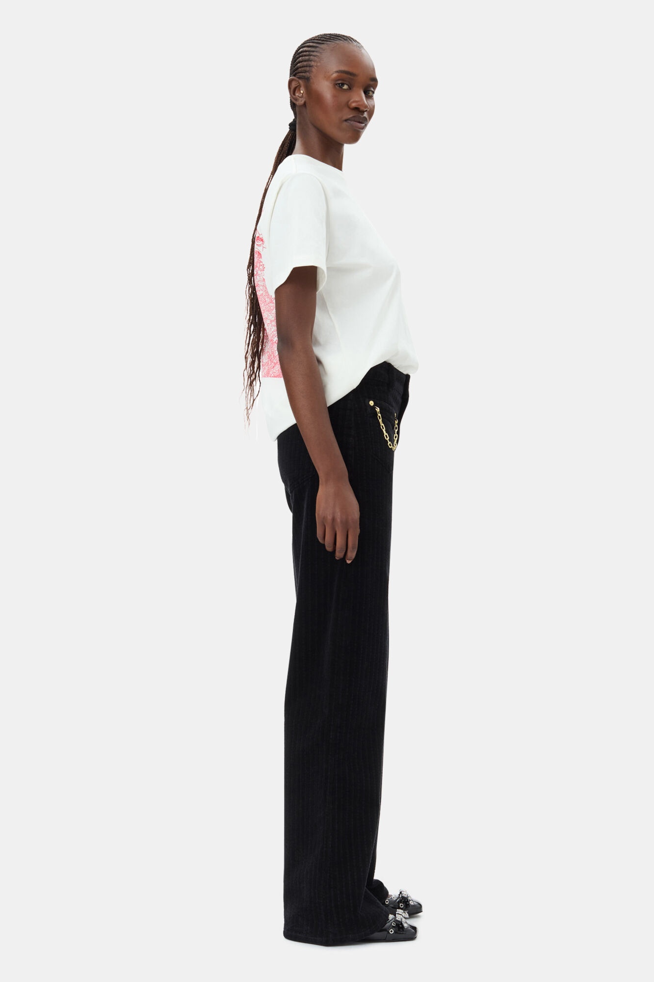 BLACK CORDUROY MAGNY PANTS - 4