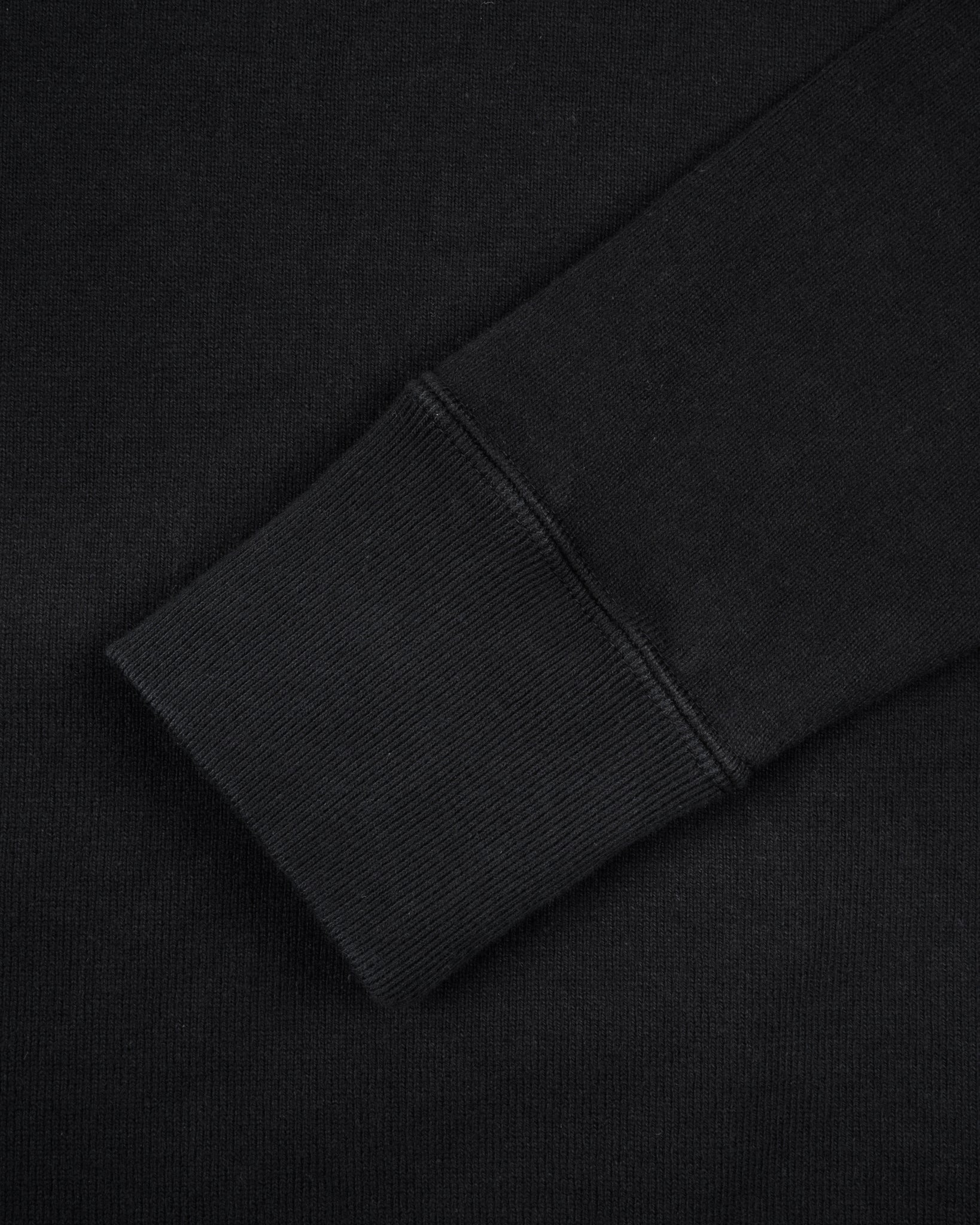 IHTL-1501-BLK 11oz Cotton Knit Long Sleeved Crew Neck Sweater - Black - 7