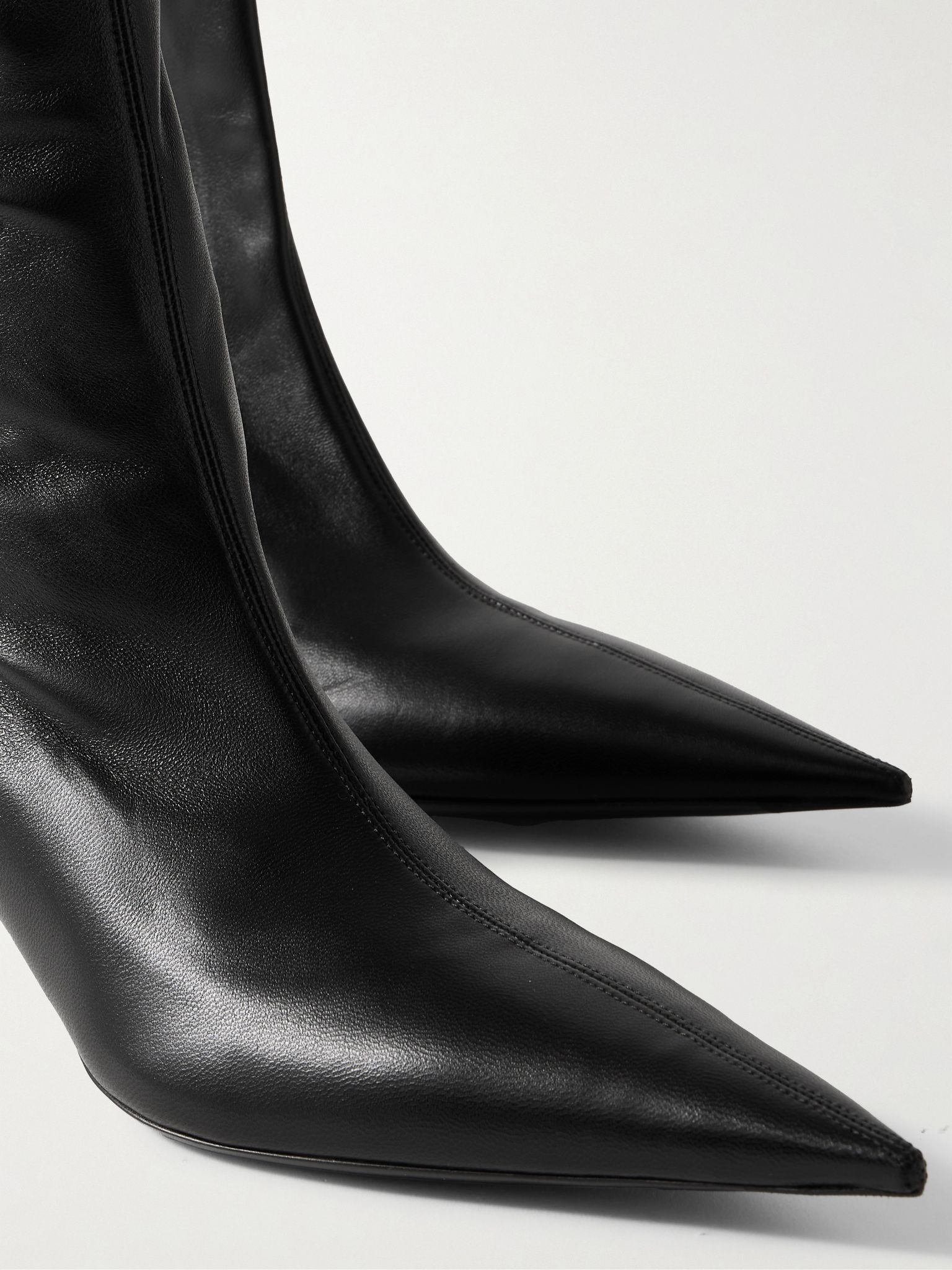 Avenue leather over-the-knee boots Black - 4