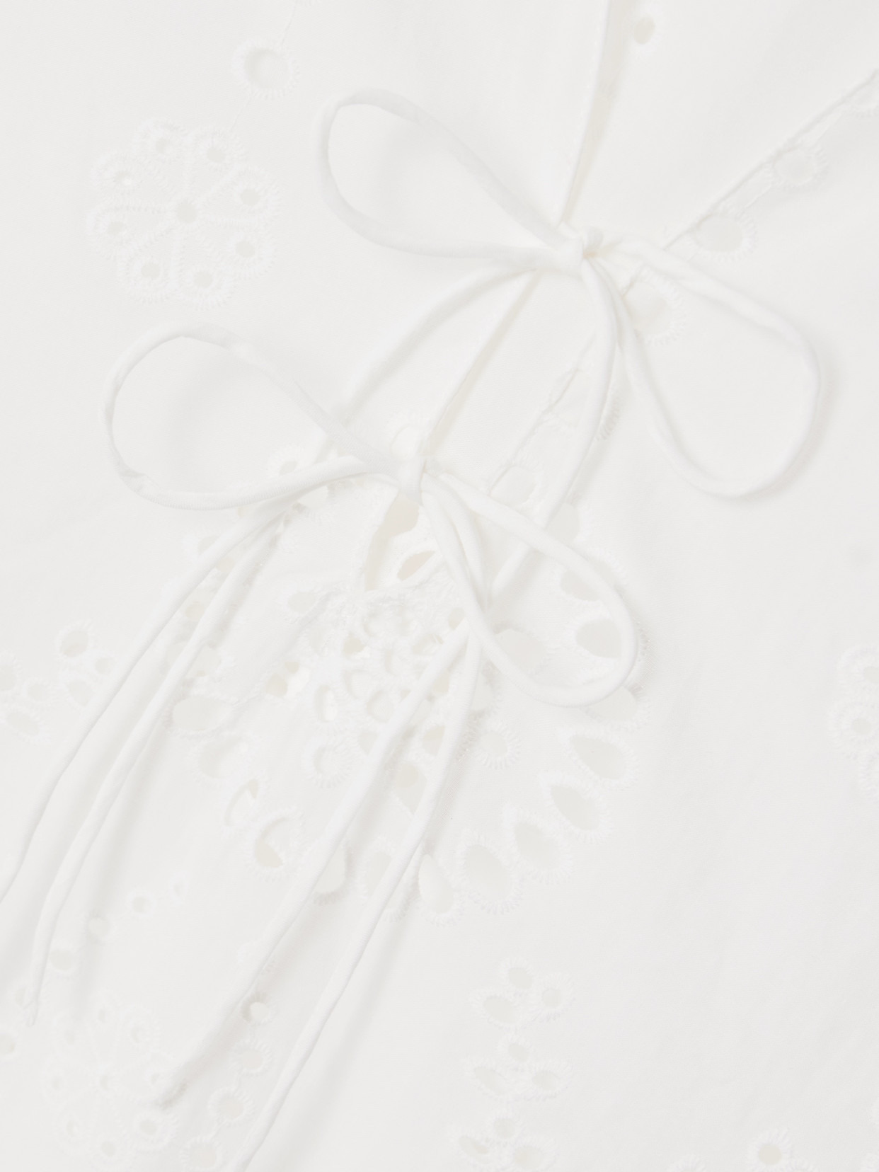 Scalloped Broderie Anglaise Cotton Mini Dress - 4