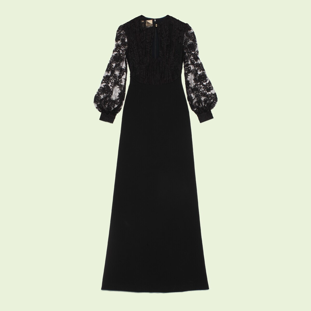 Floral lace jersey dress - 1