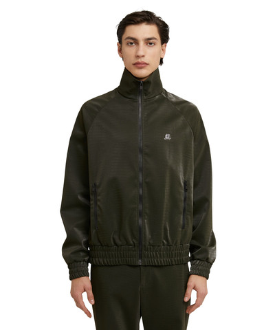 MSGM Viscose bomber jacket with "Croco Eco Leather" pattern outlook