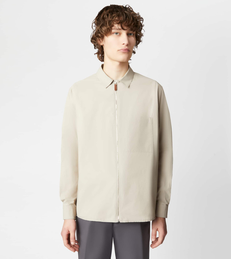 ZIPPED SHIRT JACKET - BEIGE 7