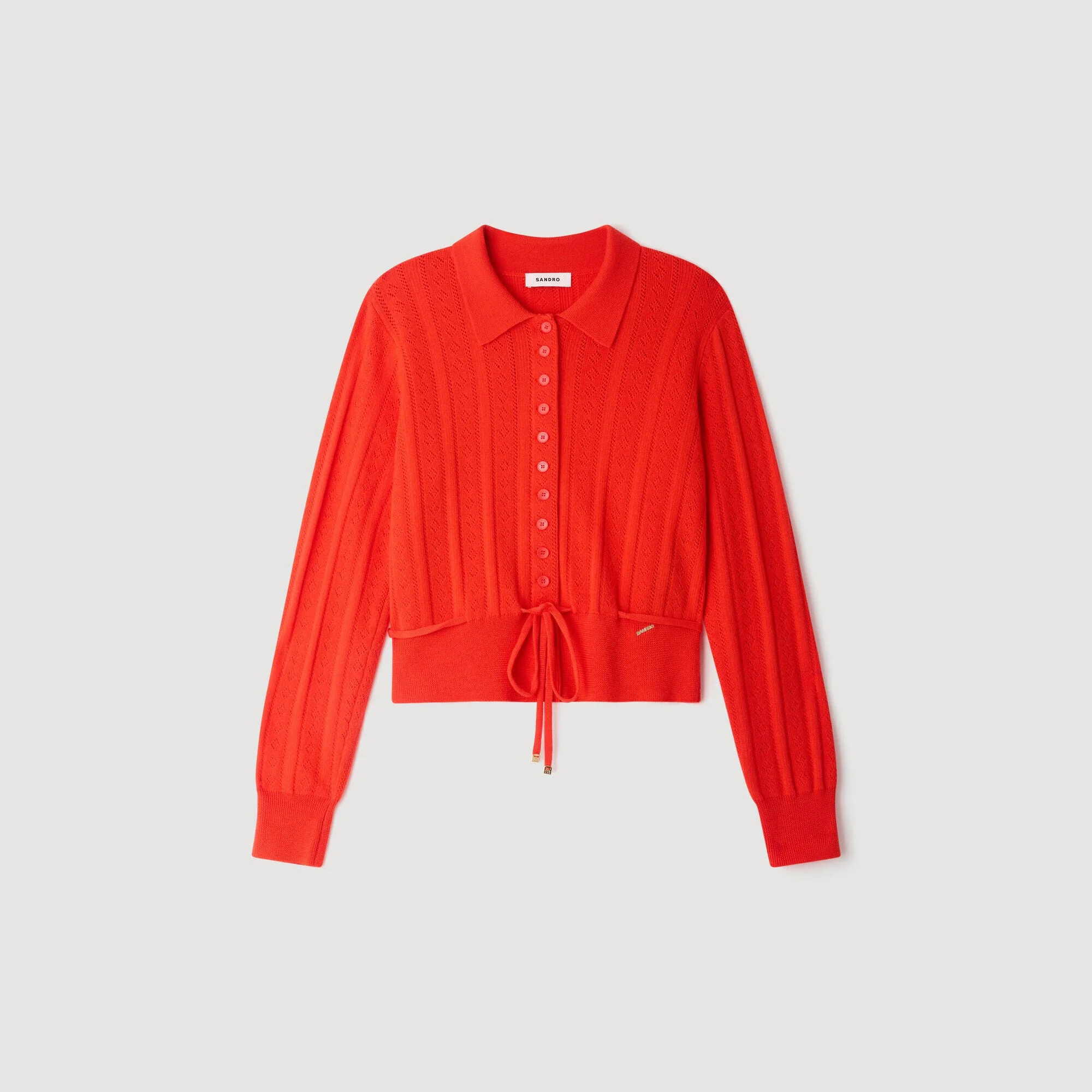 POINTELLE KNIT CARDIGAN - 1