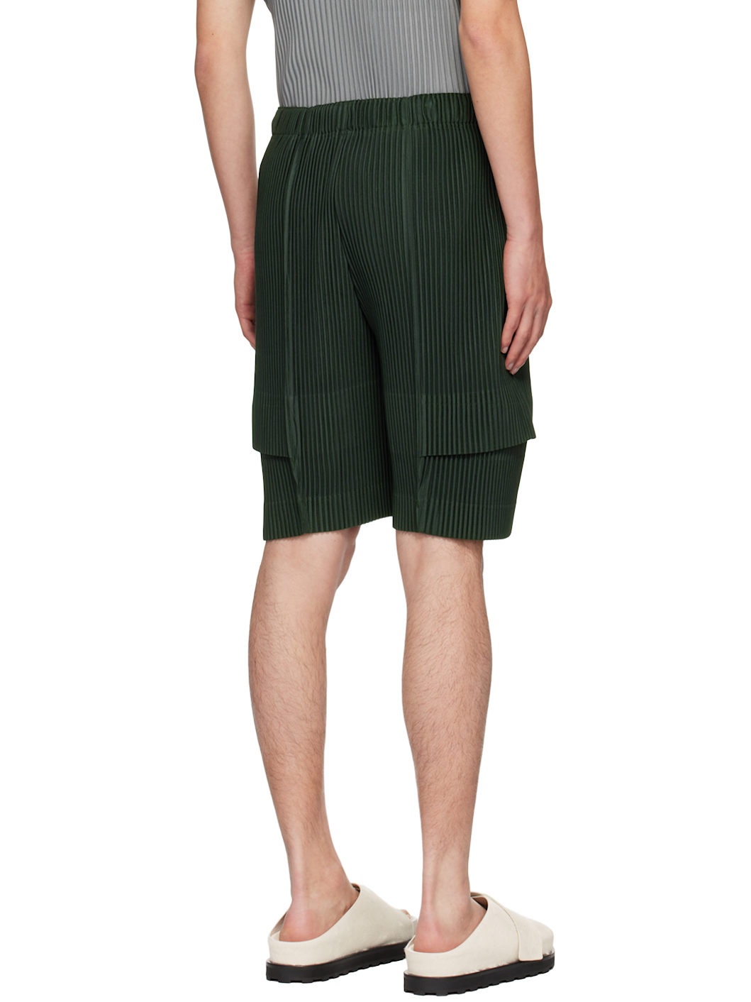 Green Cargo Shorts - 3