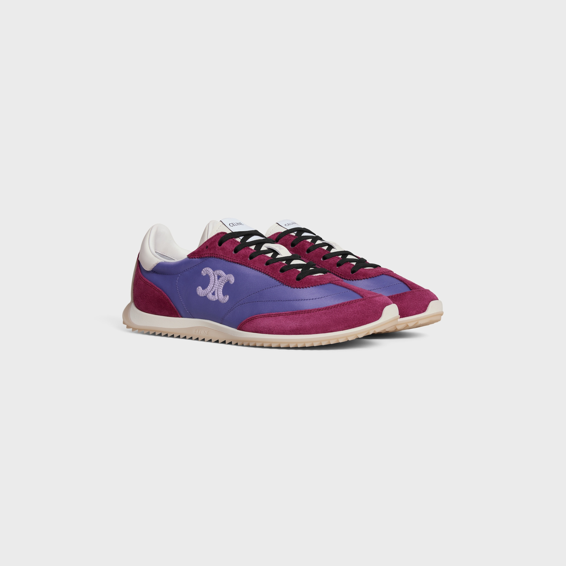 CELINE RACER - LOW TOP SNEAKER IN NYLON, SUEDE CALFSKIN AND CALFSKIN - 2