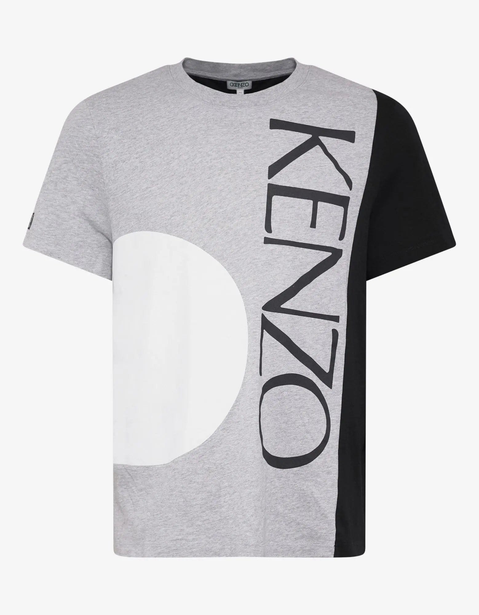 Kenzo Grey White Circle Print T-Shirt - 1