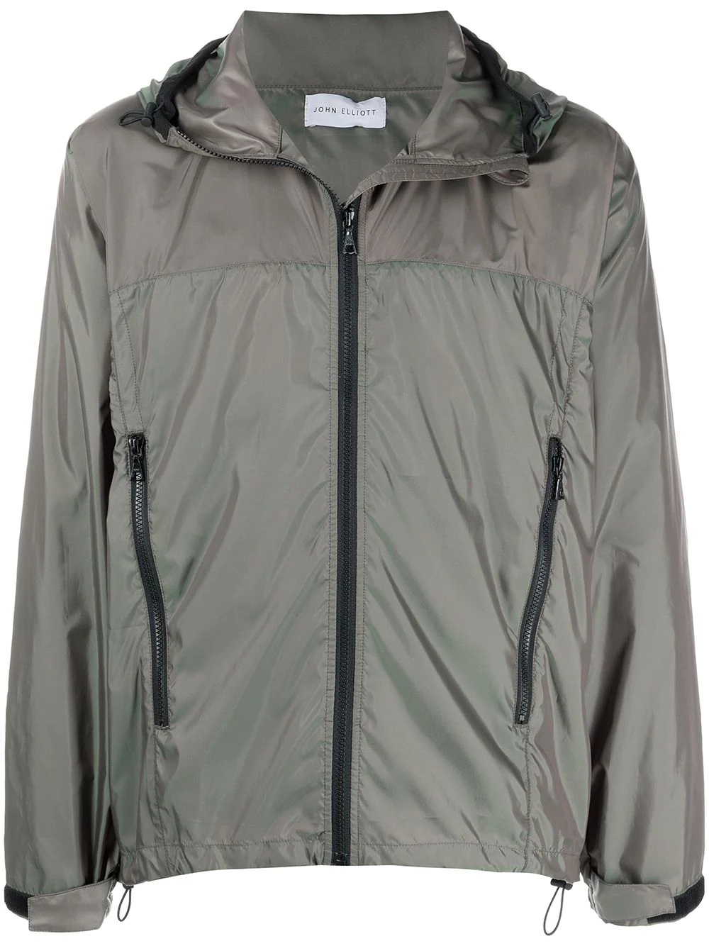 iridescent hooded field jacket - 1