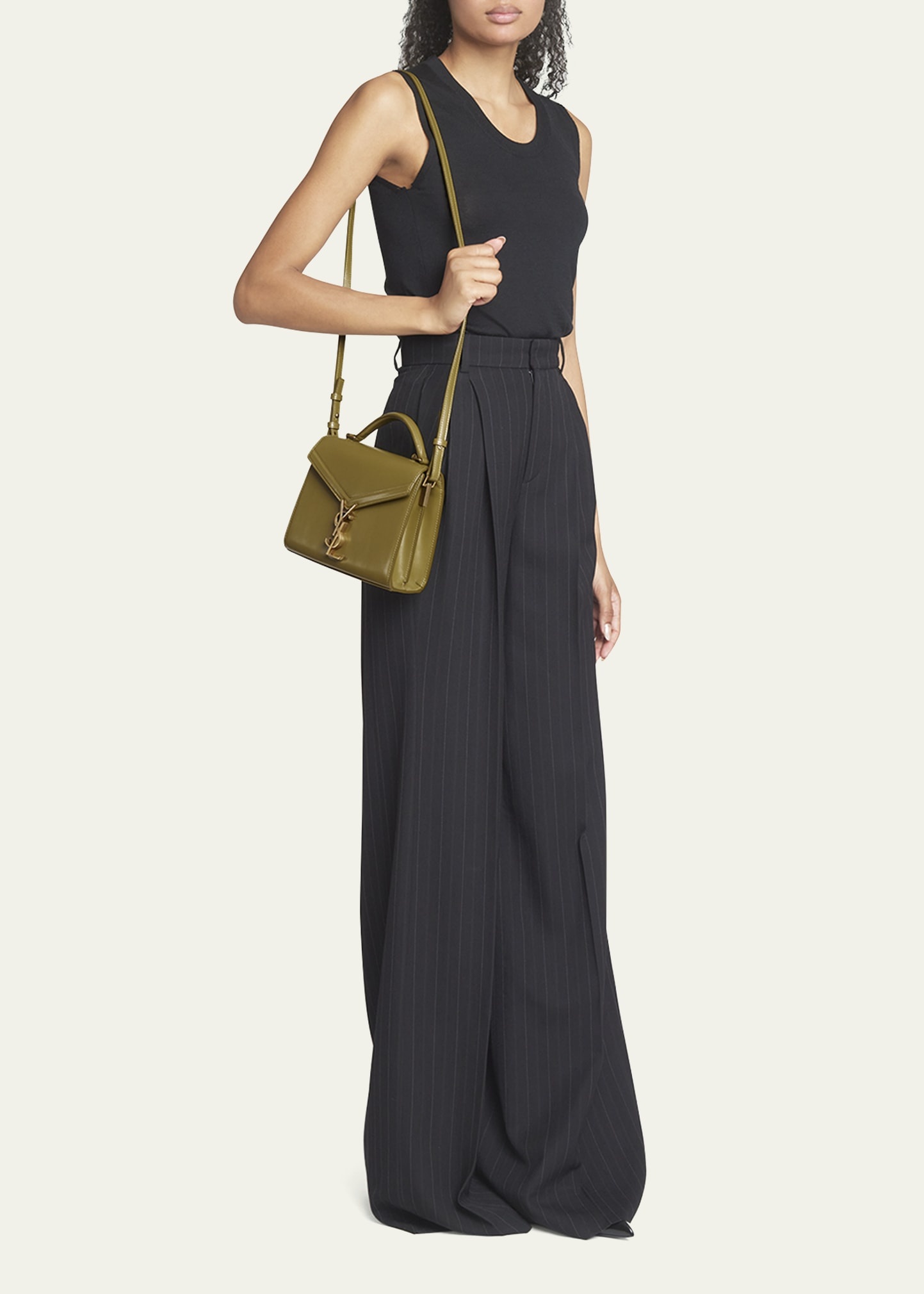 Cassandre Mini Monogram YSL Box Calf Top-Handle Bag - 5