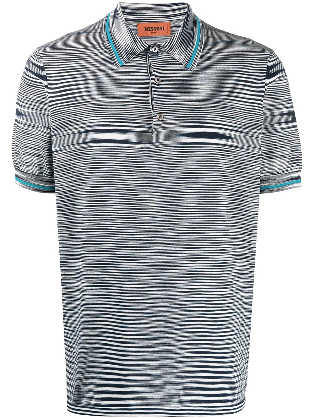 striped polo shirt - 1