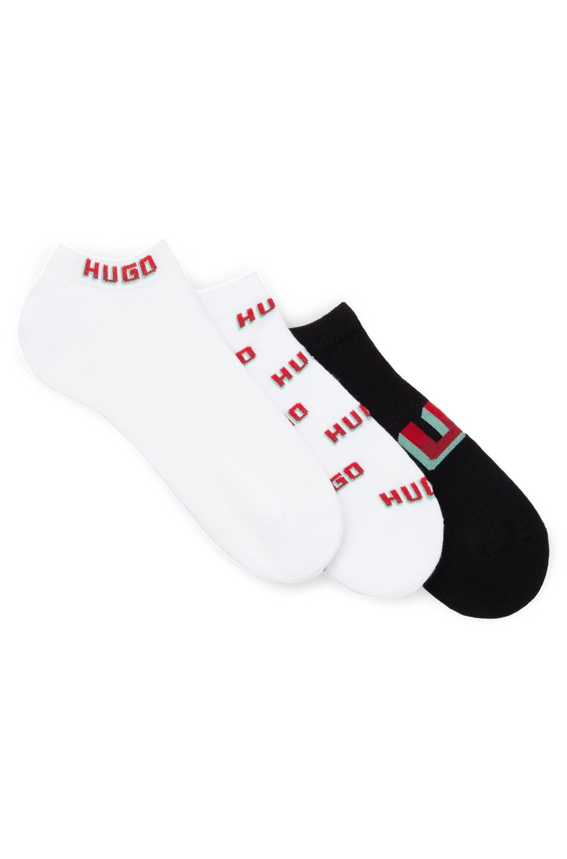 THREE-PACK OF ANKLE SOCKS WITH LOGOS 1