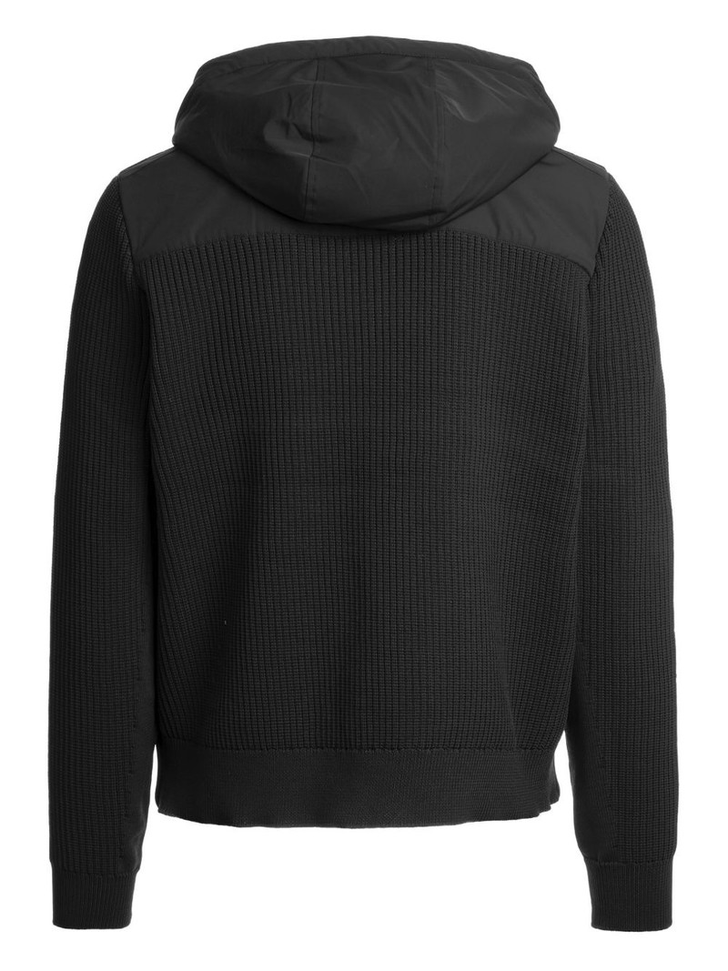 PARAJUMPERS hooded ribbed-knit jacket outlook
