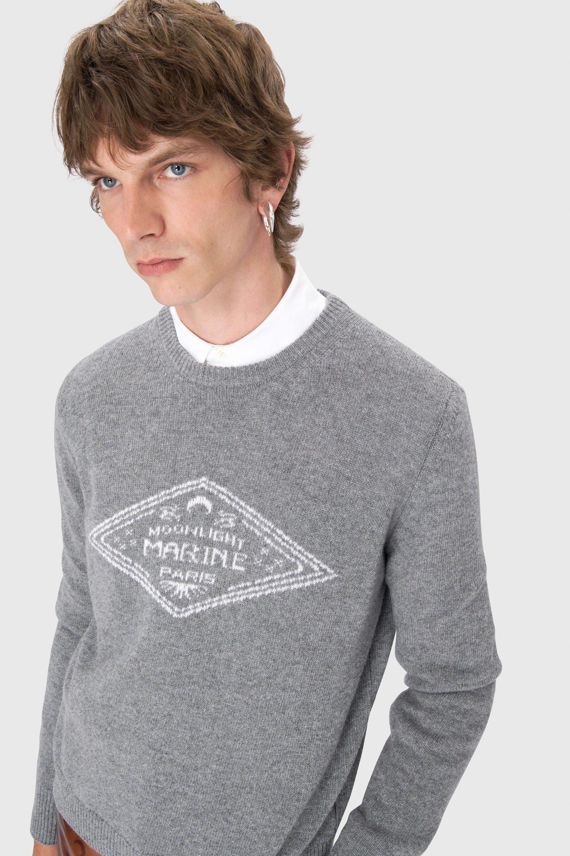 Clean Wool Knit Crewneck Sweater - 2