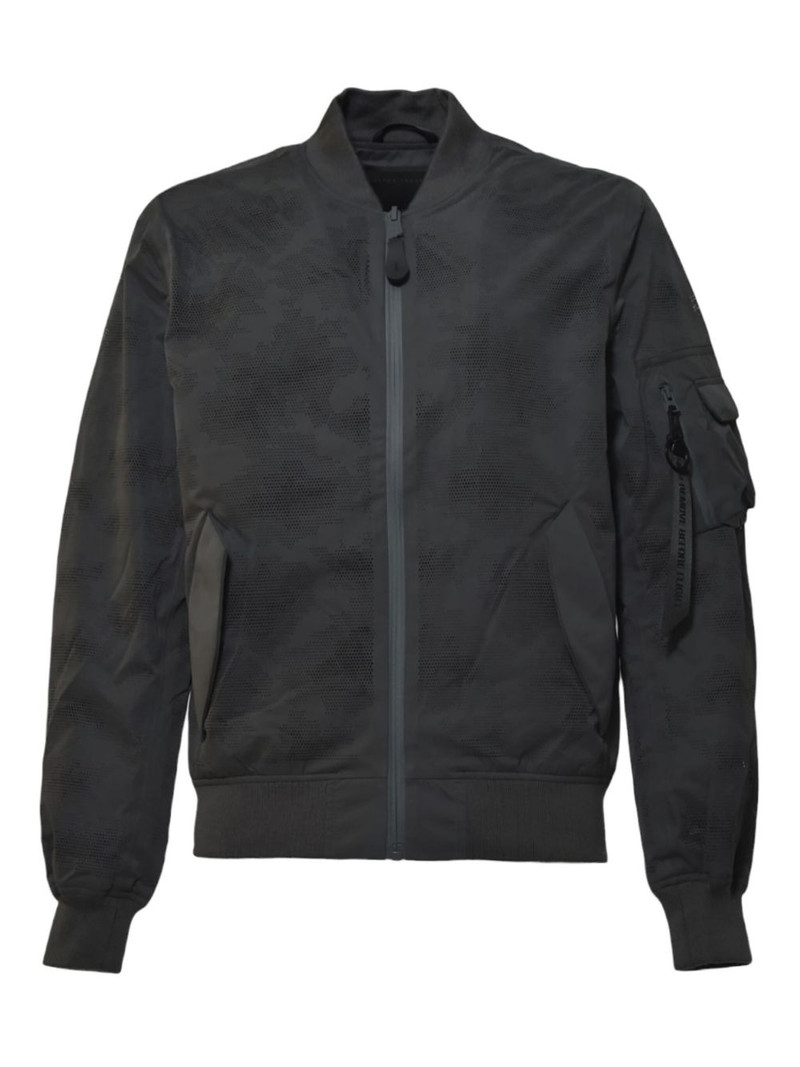 camouflage-pattern zip-up bomber jacket 1