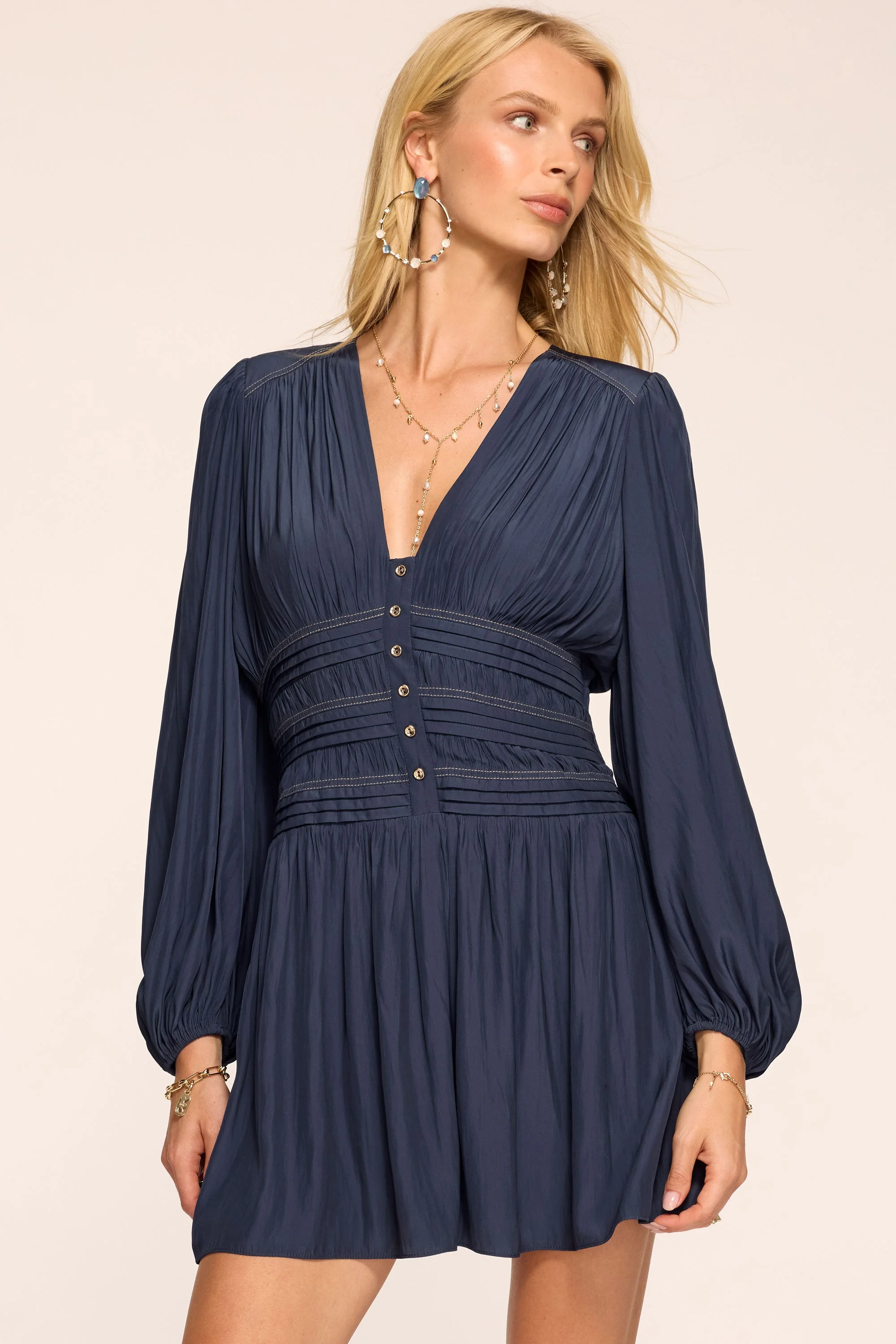 Jules Long Sleeve Mini Dress - 1