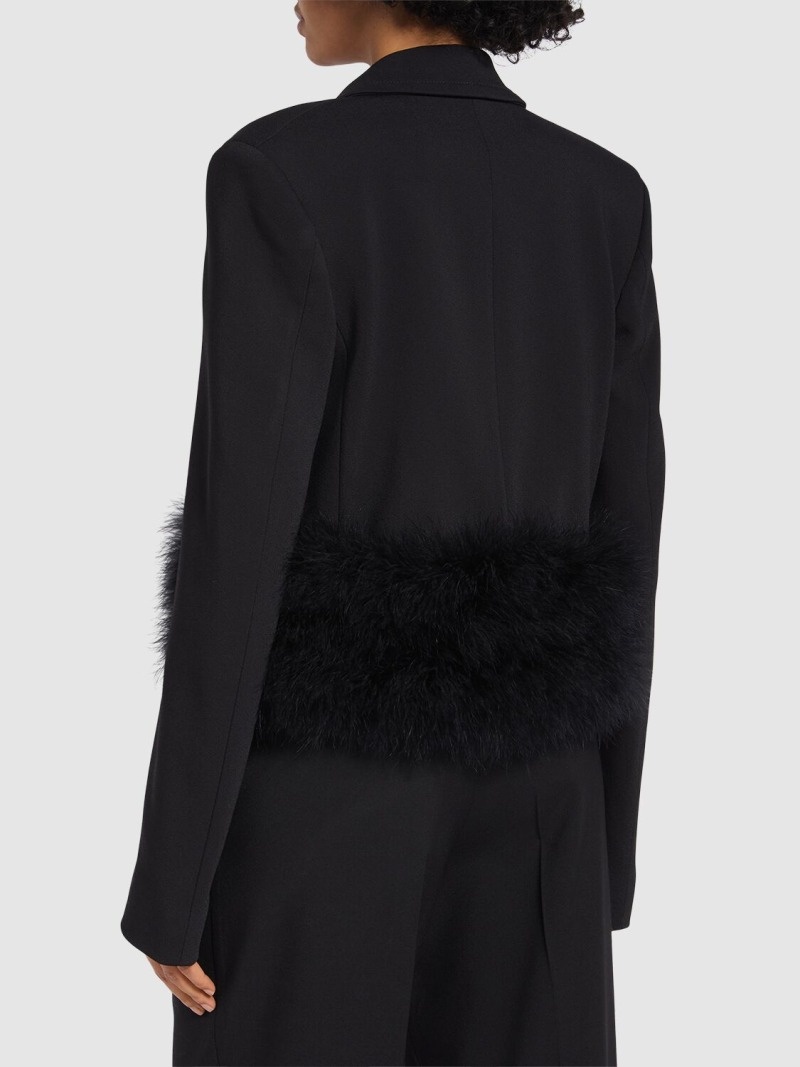 Sable blazer w/feathers - 3