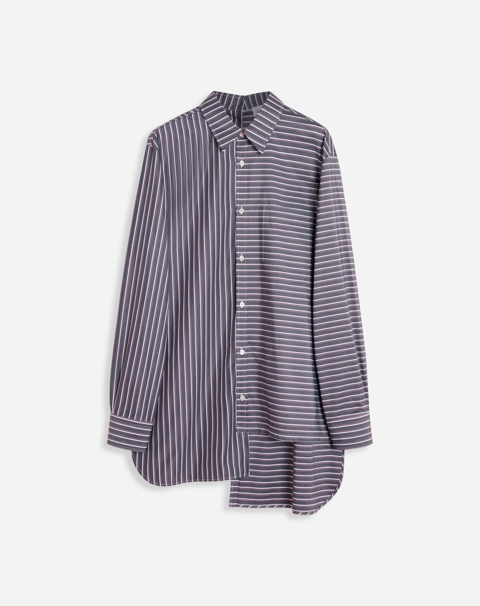 LONG SLEEVE ASYMETRIC SHIRT - 1
