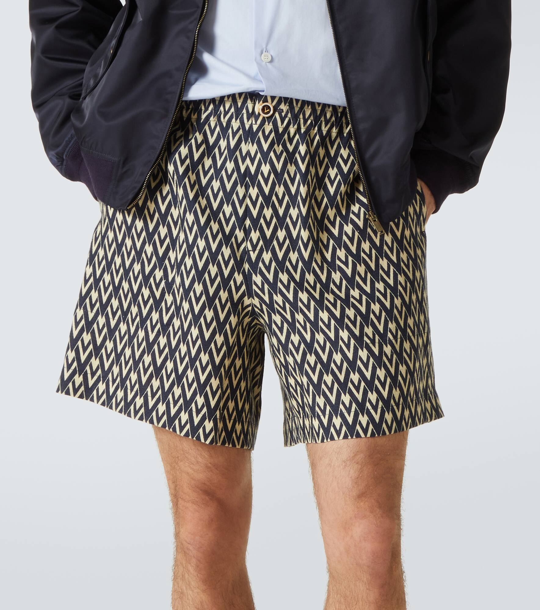 Toute La V linen Bermuda shorts - 5