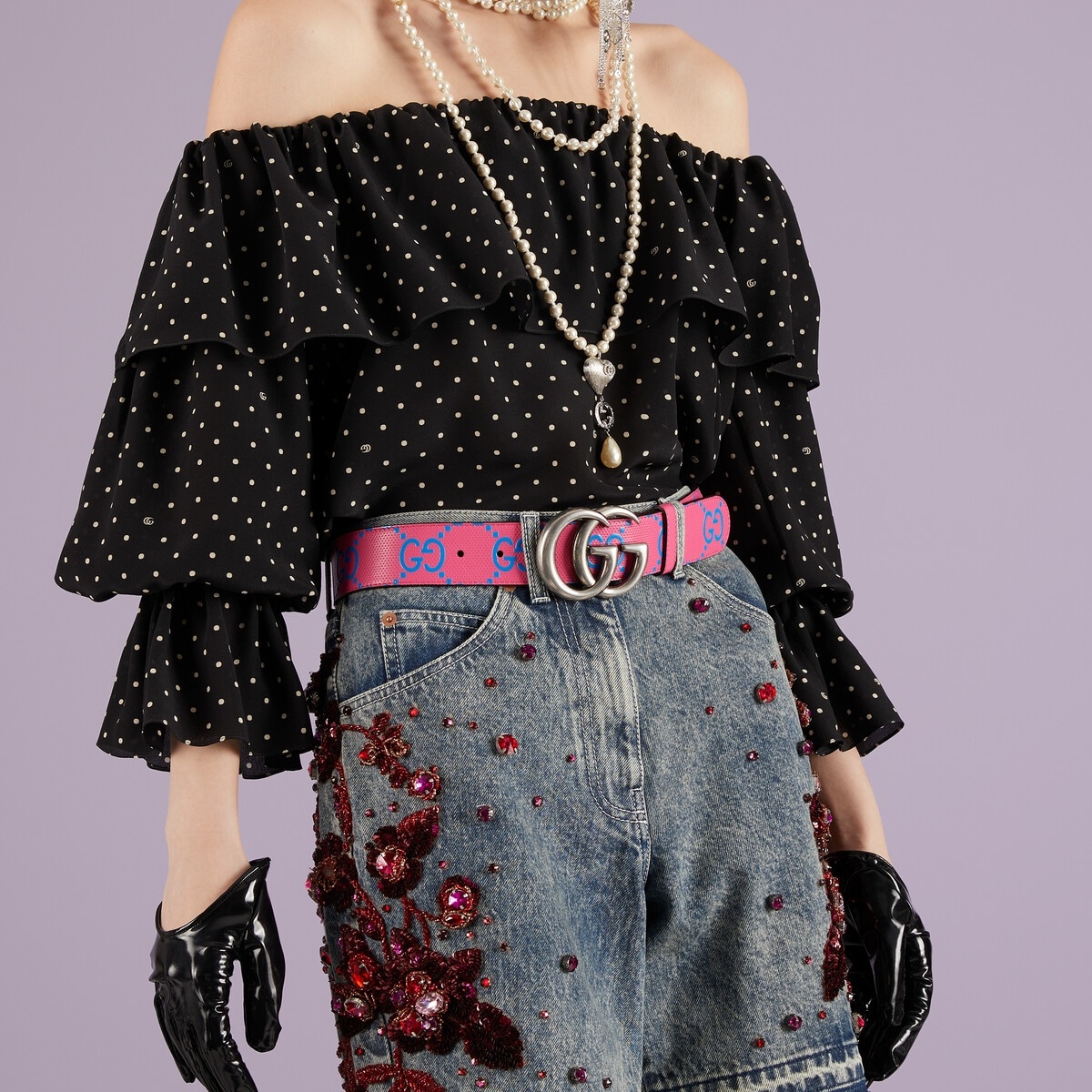 GG Marmont wide belt - 3