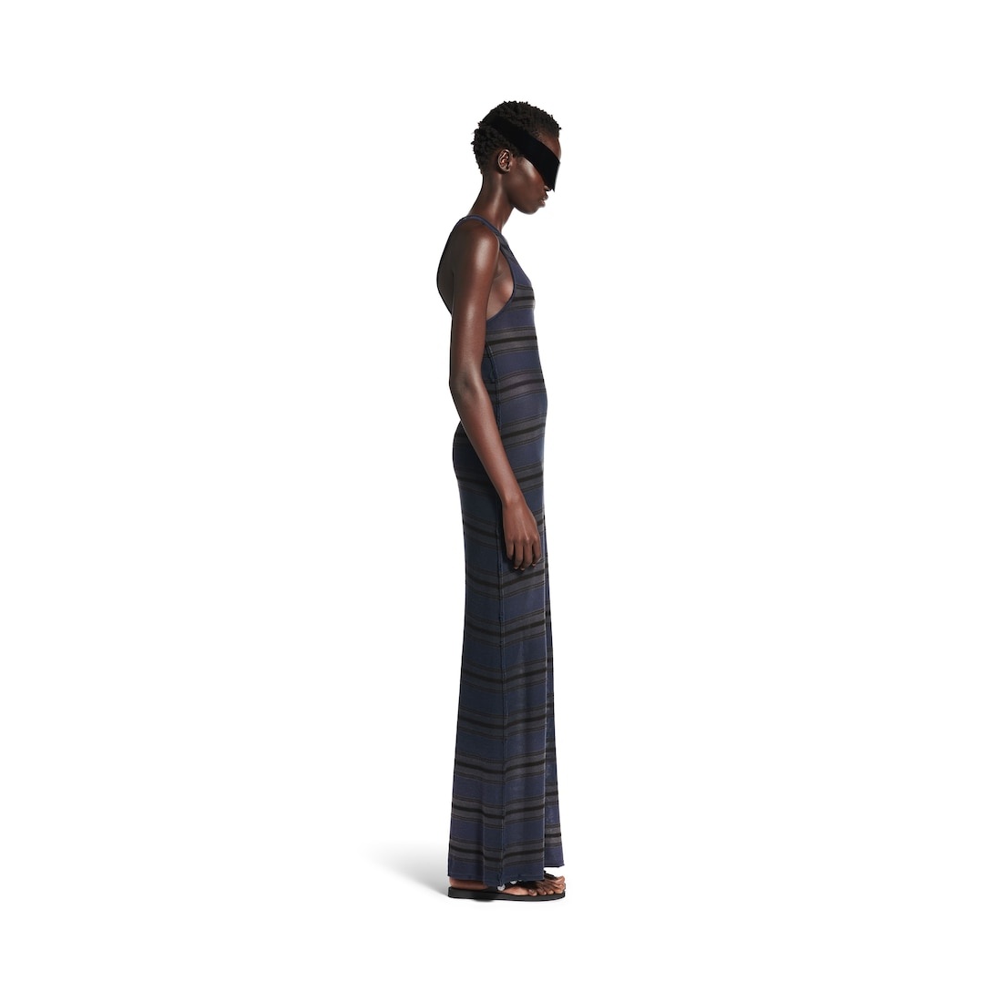 Women's Maxi Tank Top Dress in Black/multicolored - 3