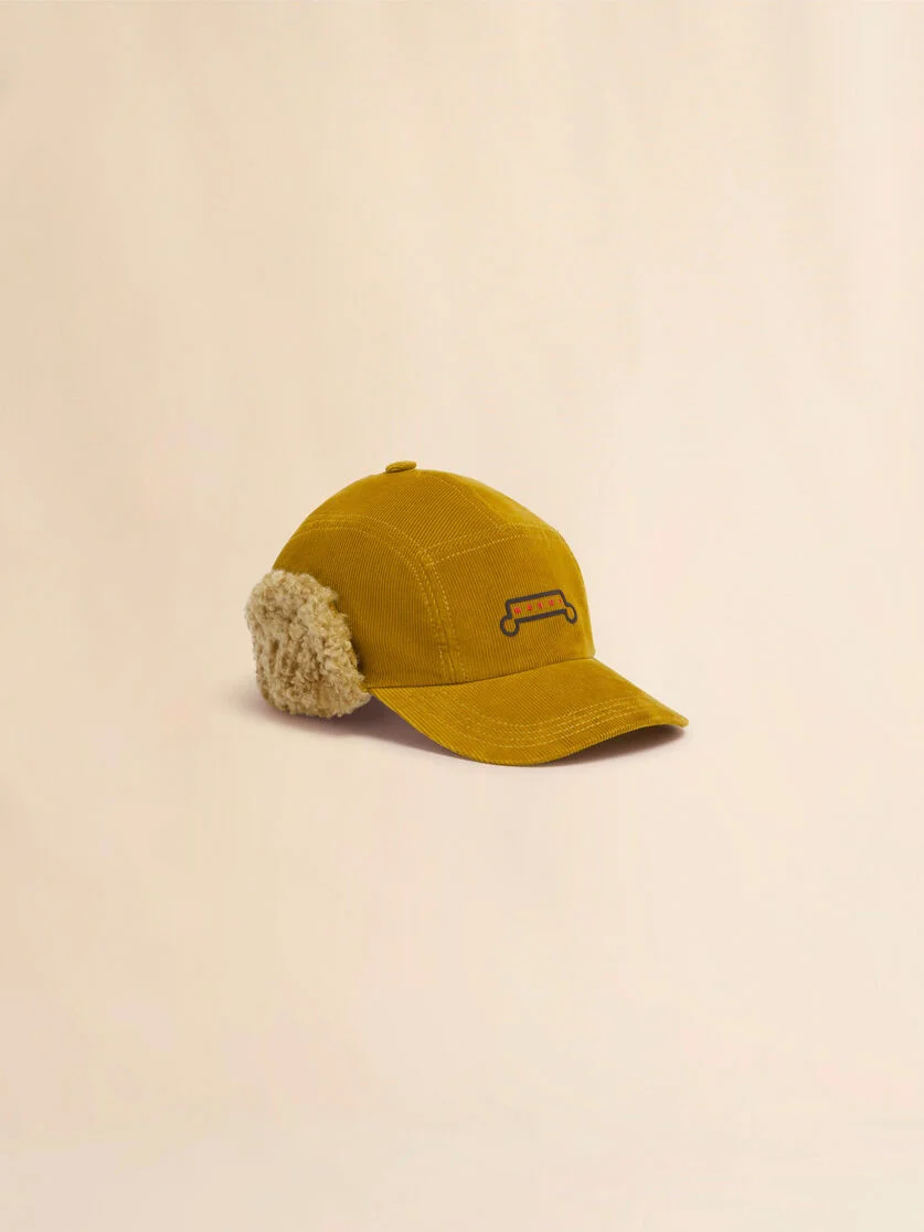 CAMEL CORDUROY AVIATOR BASEBALL CAP - 1
