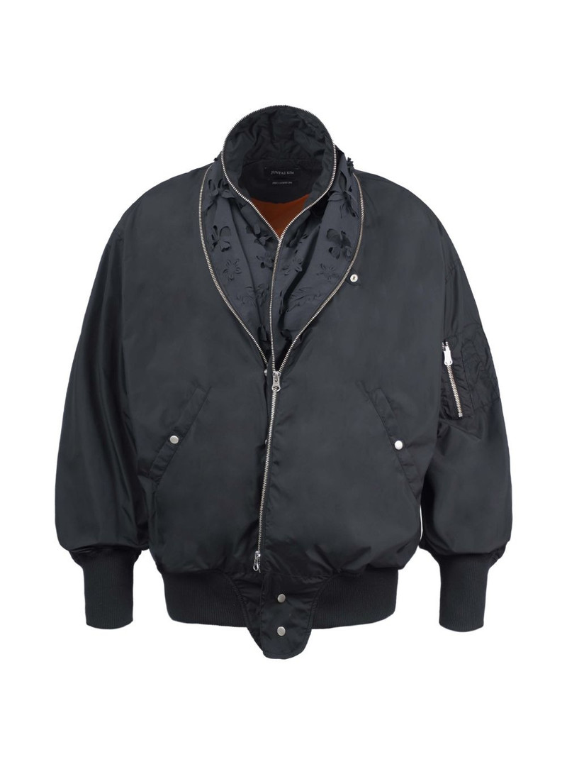 JUNTAE KIM laser-slashed bomber jacket outlook