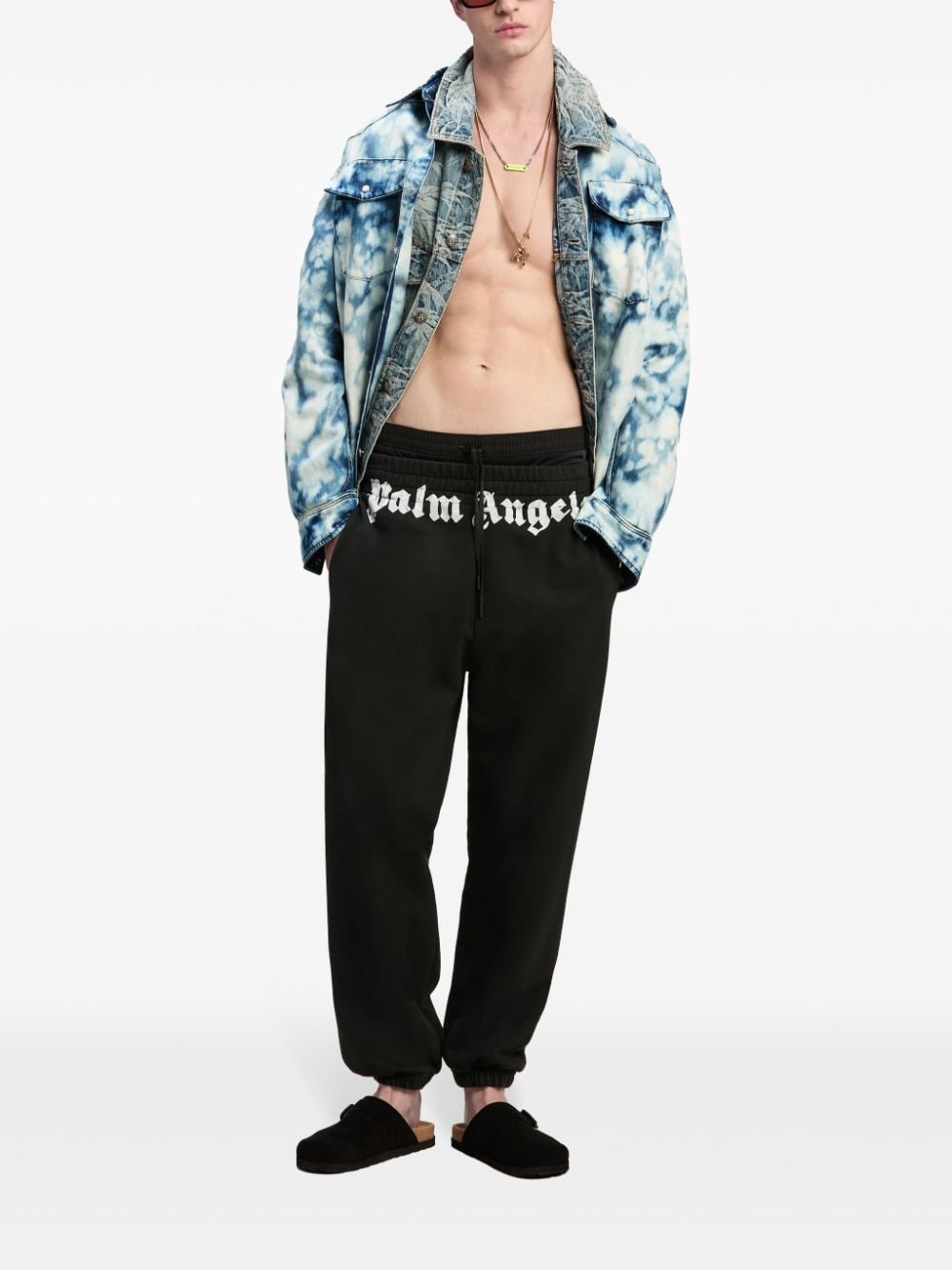 logo-print cotton track pants - 2