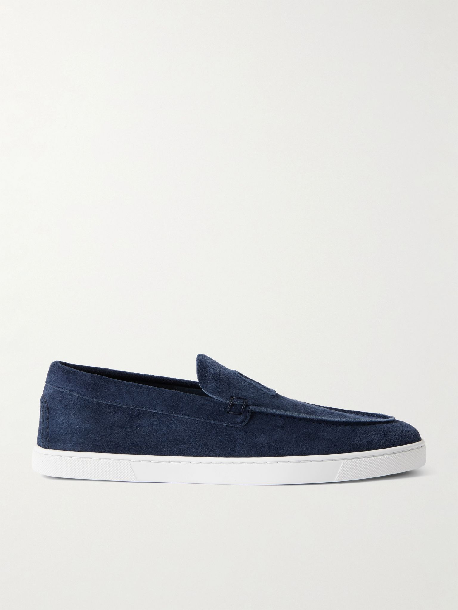 Varsiboat Logo-Embossed Suede Loafers Navy - 1