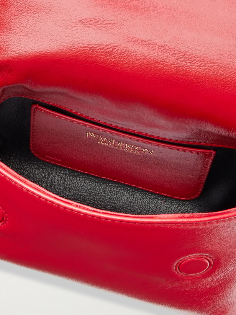 Twister small leather tote Red 5
