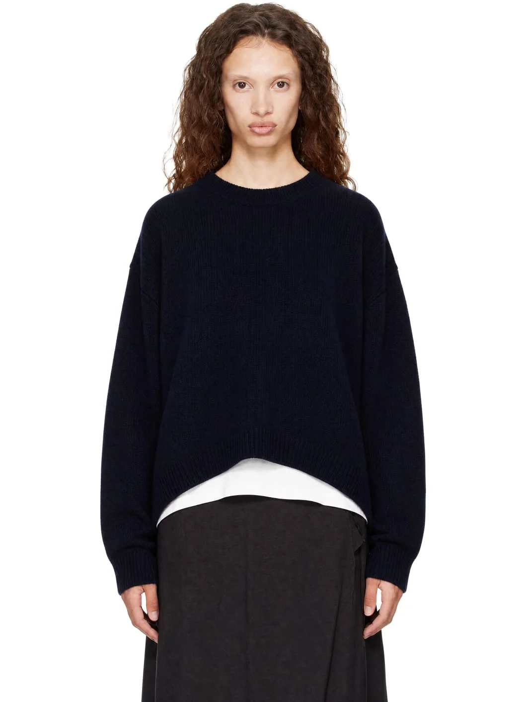 Navy Hemyl Knit Sweater - 1