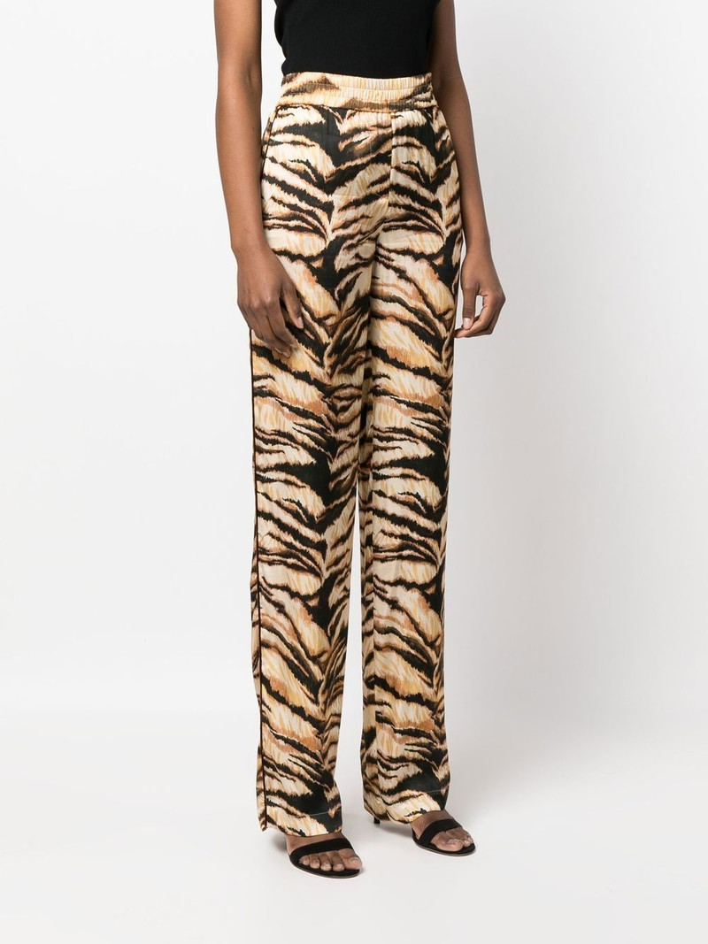 high-waisted tiger-print 바지 3