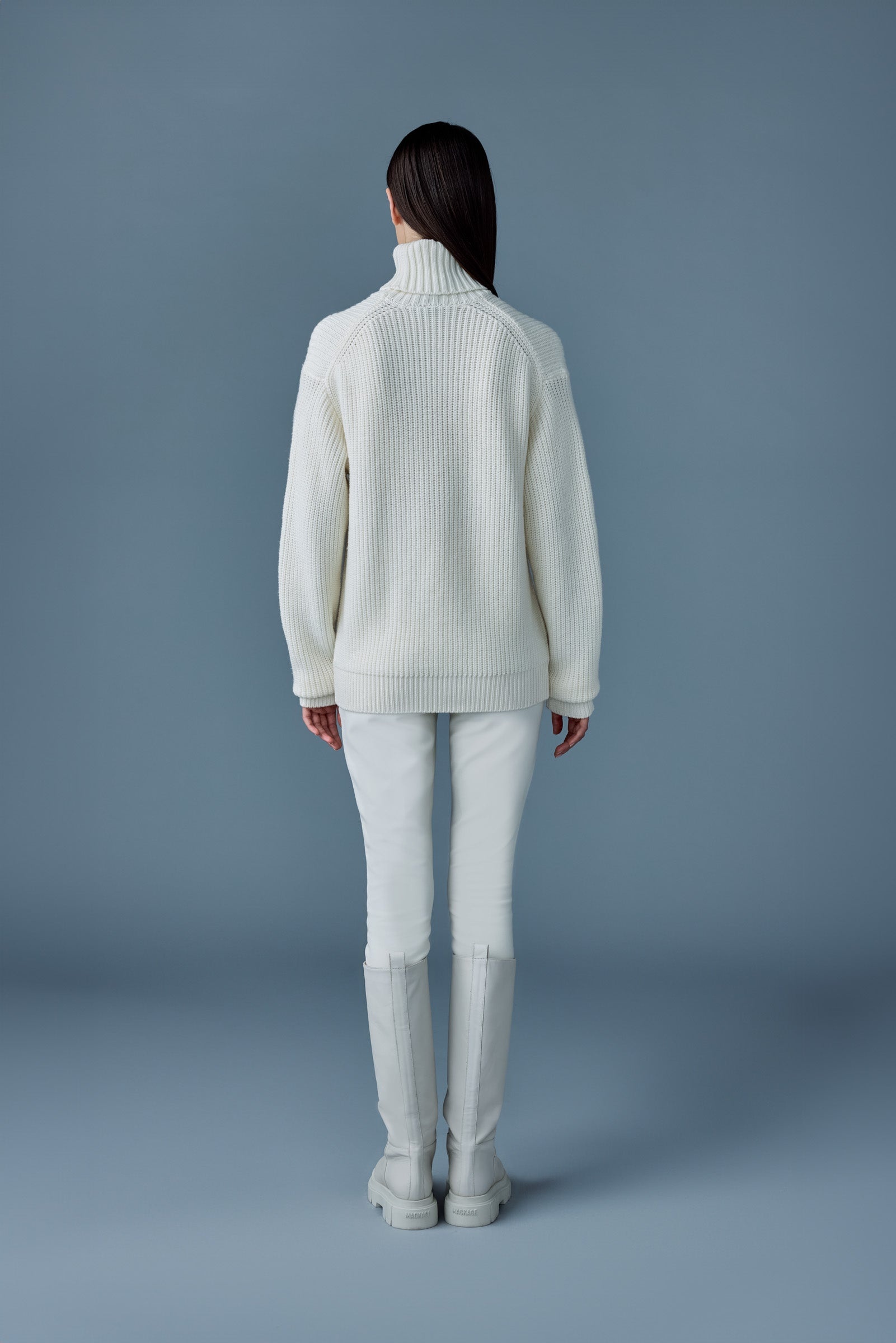 ASTOR-WM Rib Knit merino wool sweater - 4