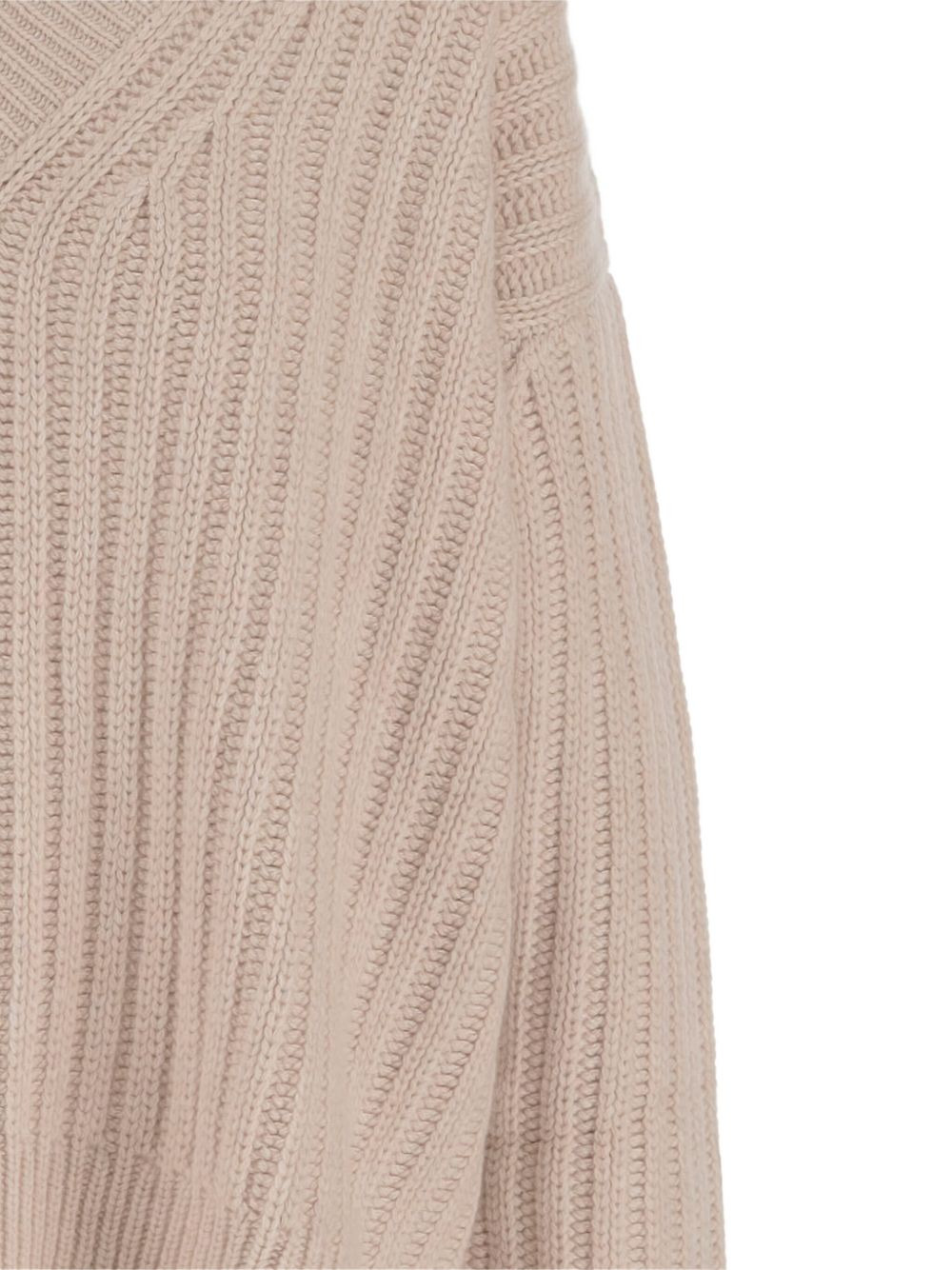 V-neck ribbed cashmere sweater - 3