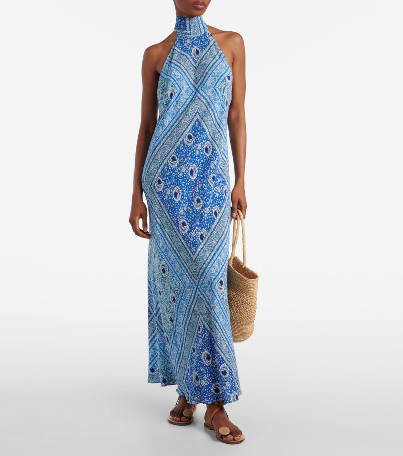 RIXO Maura printed satin maxi dress outlook