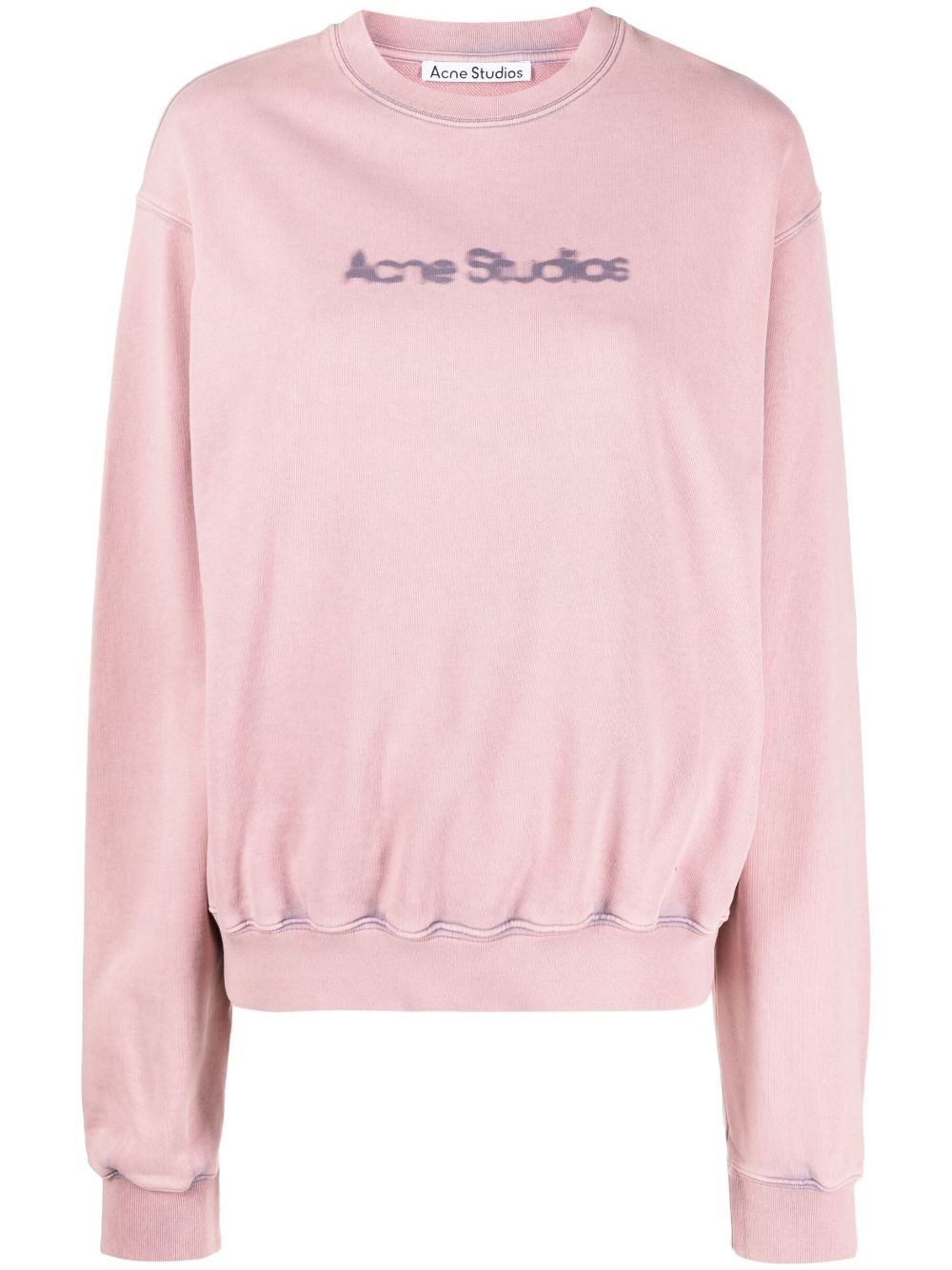 logo-print cotton sweatshirt - 1