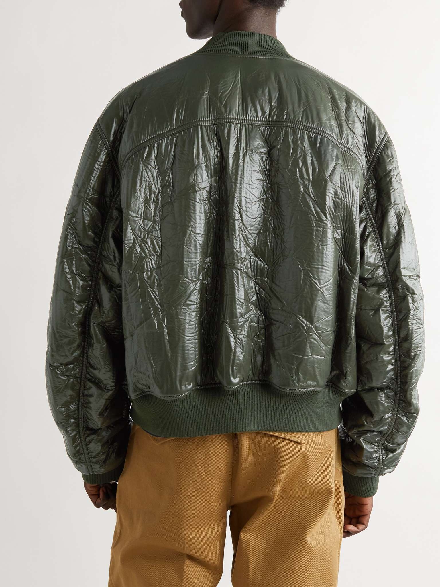 Padded Crinkled-Shell Bomber Jacket - 4