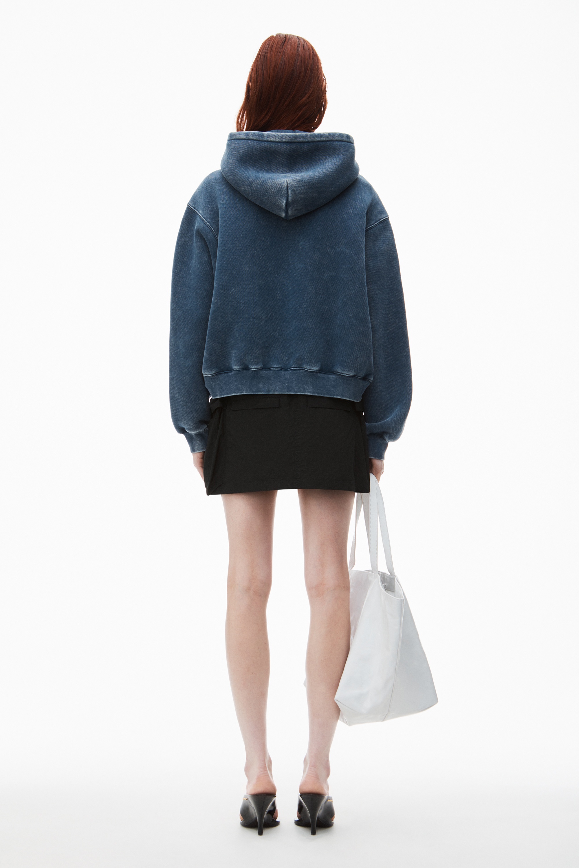 トップス ALEXANDER WANG ESSENTIAL TERRY HOODIE Alexander Wang Essential Logo Terry Hoodie | REVERSIBLE